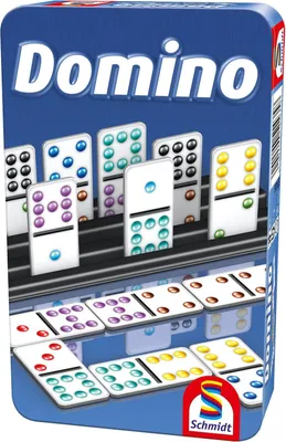 Zdjęcie produktu dla Schmidt Spiele Domino Bring Mich mit Spiel in der Metalldose bunt