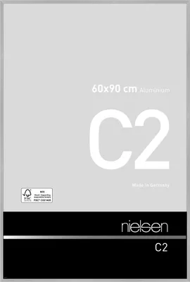 Produktbild von nielsen Aluminium Bilderrahmen C2, 60x90 cm, Struktur Silber Matt