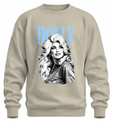 Zdjęcie produktu dla Bluza z nadrukiem "Dolly Parton", ikona country, vintage, retro, piosenkarka, naturalny kolor, rozmiar M