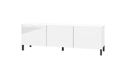 Produktbild von Sophia Lowboard 139 cm 3-türig mit Metallfüßen weiß-glänzend