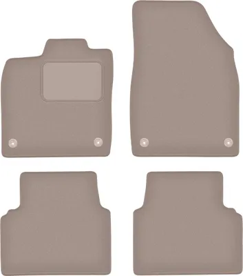 Zdjęcie produktu dla Welurowe dywaniki samochodowe do Volkswagen ID.3 hatchback (2019-) - beżowe dywaniki podłogowe LUX komplet (4 szt.)