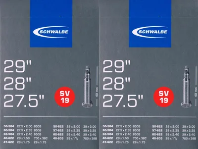 Produktbild von 2x Schwalbe SV 19 Schlauch 29 622 Ventil: Französisch Sclaverand SV19 29 Zoll
