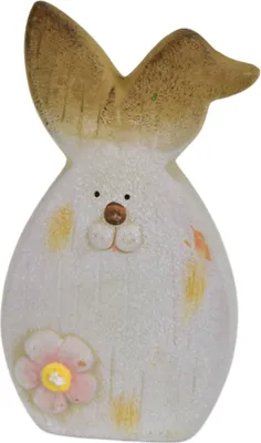 Produktbild von Keramikhase mit Blume 14,5 cm