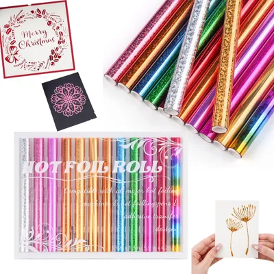 12er-Pack Heißfolienrollen, 15 cm x 1,3 m, für Scrapbooking