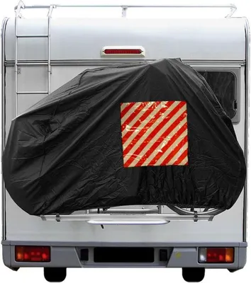Image de Housse de vélo pour 2 vélos avec compartiment pour plaque d'avertissement