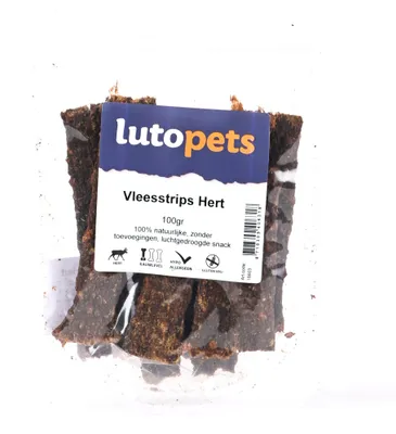 Zdjęcie produktu dla Lutopets, suszone smakołyki dla psów z dziczyzną, 100 g