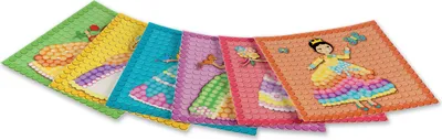 Produktbild von PlayMais 160197 MOSAIC Card Set DREAM PRINCESS, Karten zum bekleben, bunt, 6-teilig (1 Set)