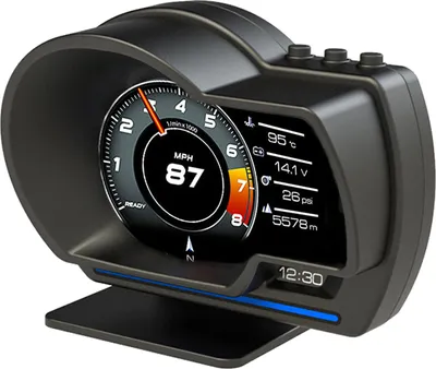 Produktbild von Auto Head-Up Display, OBDⅡ+GPS Smart Gauge – Hochauflösendes Tachometer & Diagnosetool mit Fehlercode-Eliminierung und Übergeschwindigkeitsalarm