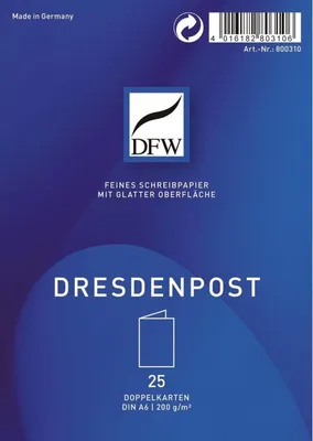 Produktbild von DFW 800310 Doppelkarte DresdenPost - A6 hoch, 25 Stück