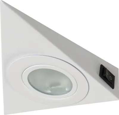 Obrázek produktu pro Bílé trojúhelníkové vestavné bodové svítidlo s vypínačem 1xG4 10W Zepo Kanlux