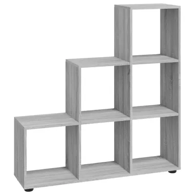 Produktbild von vidaXL Treppenregal Grau Sonoma 107 cm Holzwerkstoff