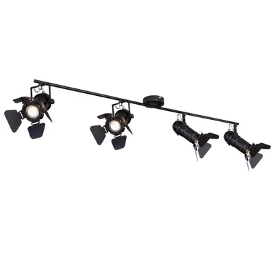 Produktbild von LED Deckenleuchte, Spots beweglich, schwarz, L 125 cm