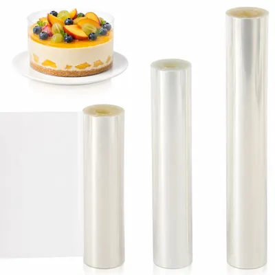 Tortenrandfolie 3 Rollen 10/15/20 cm transparent PET