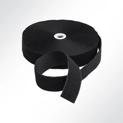 Produktbild von Lysel® Klettband zum Nähen schwarz Flauschband Breite 100mm VE 13 Meter