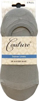 Immagine prodotto di Couture - Calzini da donna (confezione da 3) LW477 (taglia unica) (nero/grigio/bianco)