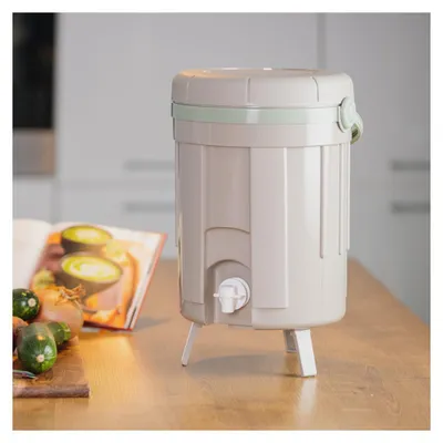 Image de EDA 013123 BE.CA/V. EDA Compost BOKASHI, 8 litres, couleur chaux / amande