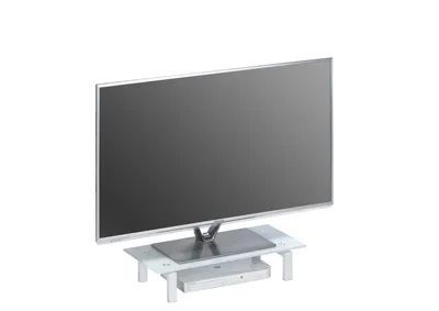 Produktbild von MAJA Möbel TV-Board 1602 Weißglas – TV-Tisch aus ESG-Sicherheitsglas, modernes Lowboard & Monitorerhöhung, belastbar bis 45 kg, 60 x 28 cm