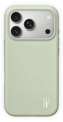 Image de Étui en silicone IDEAL OF SWEDEN MagSafe pour iPhone 17 Pro, vert sauge