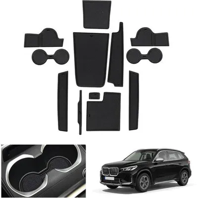 Image de Tapis antidérapants noirs pour la console centrale et les portes, caoutchoutés, U11