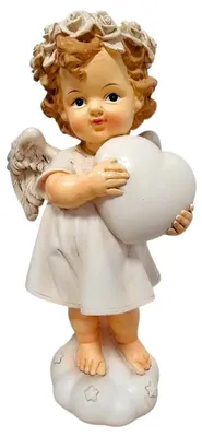 Image de Figurine d'ange avec un cœur, 23 cm - Art sacré