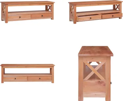 Produktbild von vidaXL TV Schrank 120 x 30 x 40 cm Massivholz Mahagoni - TV-Schrank - TV-Schränke - Fernsehmöbel - TV Möbel