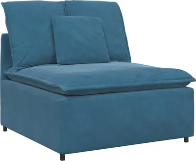 Produktbild von Modulares Sofa Mittelmodul mit Kissen Blau 100 cm