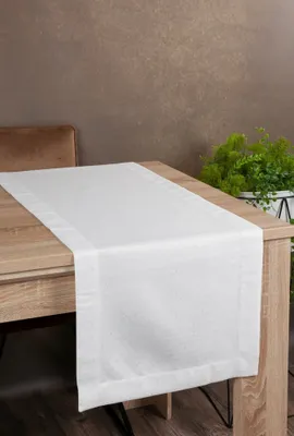 Produktbild von Festliche Tischdecke Tischdekoration ELIZA weiß silber 40x200