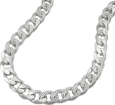Produktbild von 5,6mm Collier Panzerkette Halskette flach Muster 925 Silber 50cm Uni