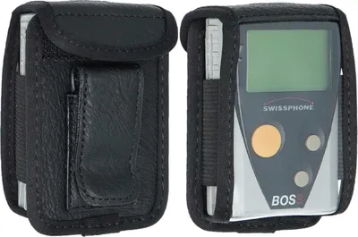 Immagine prodotto di caseroxx custodia in pelle con clip da cintura compatibile con Swissphone BOSS 900 - 935 in vera pelle, custodia con clip da cintura e finestra di visualizzazione