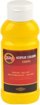 Obrázek produktu pro Koh-i-noor 1627/0210 - akrylová barva 500 ml, žluť tmavá