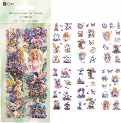 Immagine prodotto di DECORATIVO ADESIVO HAUSTIER Scrapbooking Bullet Journal 6 fogli DpCraft Fairies