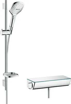 Immagine prodotto di Combinazione doccia Hansgrohe Raindance Select E 120 / Therm.shower da appoggio Ecostat Sel.U 650mm cromo