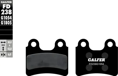 Obrázok produktu pre Brzdové doštičky Galfer FD238G1054 Polokovové