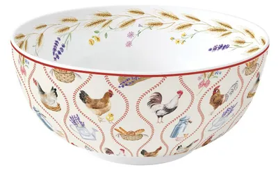 Produktbild von Müslischale COUNTRY LIFE Bauernhof D. 15cm weiß bunt Porzellan Easy Life