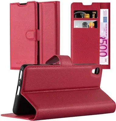 Zdjęcie produktu dla Etui ochronne Cadorabo do Sony Xperia XA w kolorze czerwonym etui na telefon komórkowy z magnetycznym zamknięciem