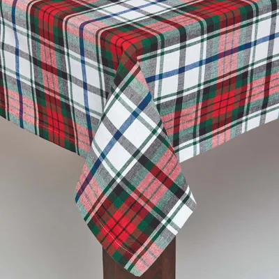 Produktbild von HOMESCAPES Macduff Tischdecke aus 100% Baumwolle, 138 x 228 cm, bunt kariert