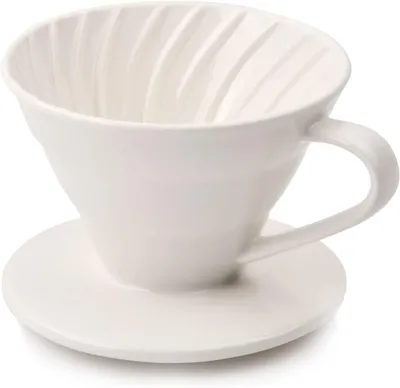 Immagine prodotto di Portafiltro per caffè in porcellana, riutilizzabile, per 2-3 tazze, per la preparazione manuale del caffè