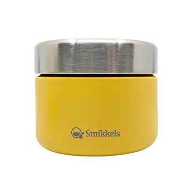 Obrázok produktu pre Smikkels nerezový box na ovocie pre deti 420 ml žltý - box na desiatu do školy