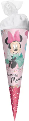 Produktbild von ROTH Geschenk-Schultüte klein Disney Minnie Mouse 35 cm rund Tüllverschluss Zuckertüte Schulanfang