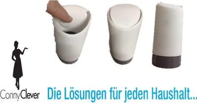 Produktbild von Conny Clever Abfalleimer Mülleimer Papierkorb,Auto-Abfall-Dosen weiß
