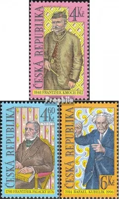 Produktbild von Briefmarken Tschechien 1998 Mi 184-186 (kompl.Ausg.) postfrisch Persönlichkeiten