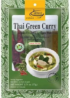 Produktbild von Aromax Thai Green Curry klassiche Gewürzmischung für grünes Curry 77g