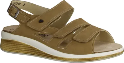 Produktbild von Finn Comfort Pinto Damensandale, bequem, Leder, Beige, Wechselfußbett - Marken Finn Comfort, Beige, leder (nubuk)