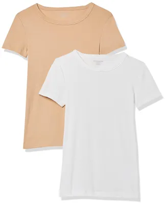 Immagine prodotto di A. T-shirt da donna a maniche corte con scollo rotondo, vestibilità aderente