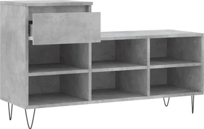 Produktbild von vidaXL Schuhregal Betongrau 102x36x60 cm Holzwerkstoff