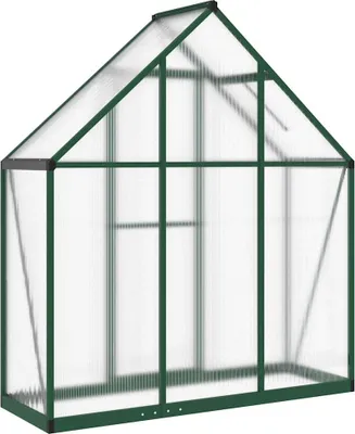 Immagine prodotto di vidaXL Serra con telaio di fondazione Verde 169x58x195 cm Aluminimum
