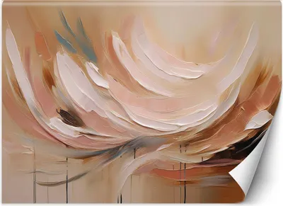 Produktbild von Vlies fototapete Minimalistische gemalte Abstraktion 450x315 cm Feeby Beige inkl. Kleber einfache Montage