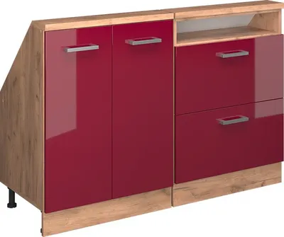 Produktbild von Dachschrägenschrank-Set Vicco Rion Rot Hochglanz 2er Set, Model 55967