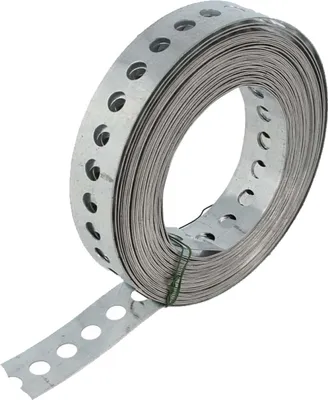 Produktbild von tecuro Lochband Montageband 25 mm x 10 m Rolle - Edelstahl V2A