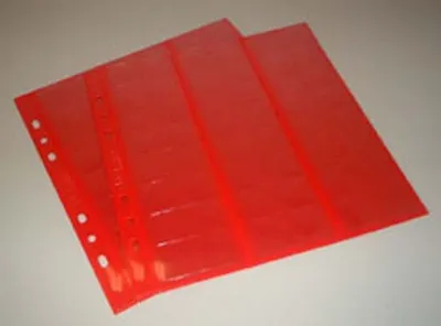 Produktbild von Prophila Collection 5 große rote Münzhüllen für 48 Kleinmünzen bis 20 mm Durchmesser